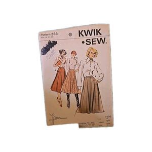 Kwik Sew 365 Flared Gored Skirt Misses Size 18-22 Vintage Pattern CUT Pre-owned